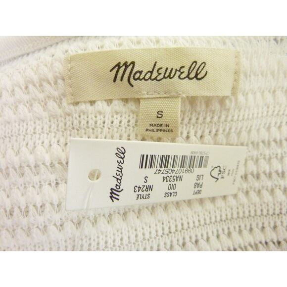 NWT Madewell Crochet-Knit Cutaway Tank in White S Top Racerback Boho - Picture 6 of 7